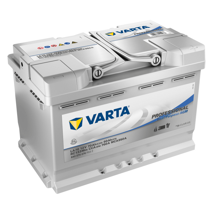 Autobaterie Varta Professional Dual Purpose AGM 70Ah