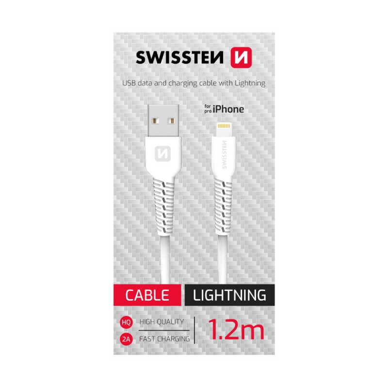 Datový kabel USB / lightning (bílý