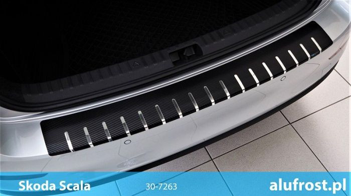 Ochranná lišta hrany kufru Škoda Scala 2019- (carbonová folie) Alufrost