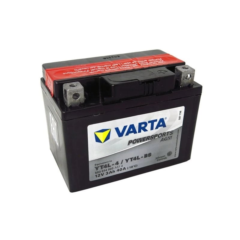Motobaterie Varta Powersports AGM T4L-BS 12V 3Ah Varta
