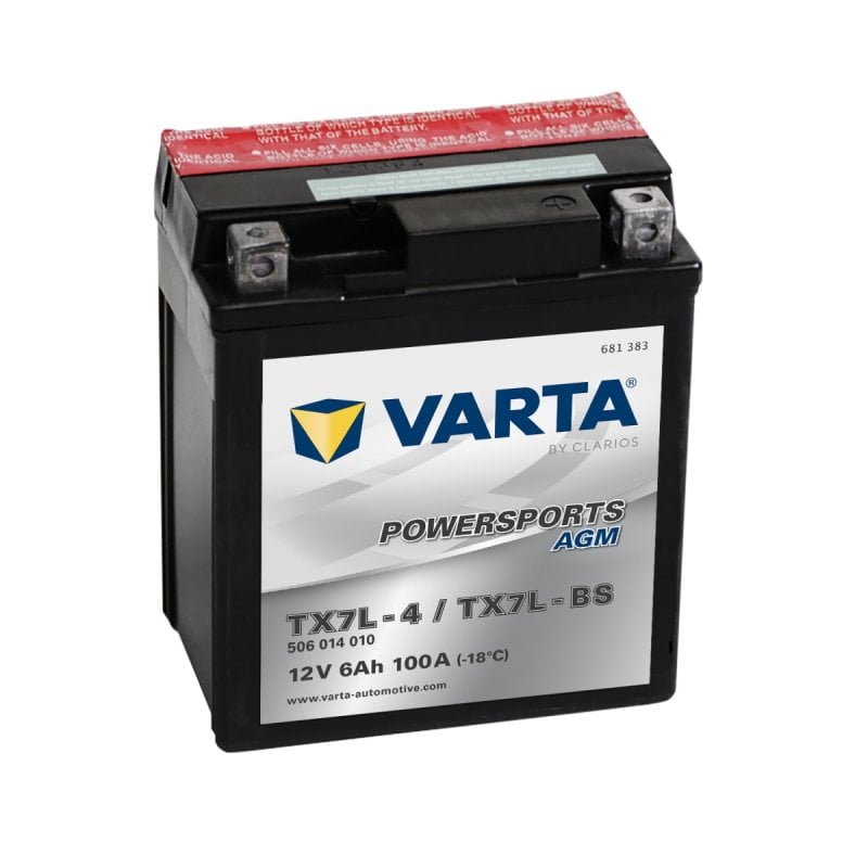 Motobaterie Varta Powersports AGM TX7L-BS 12V 6Ah Varta