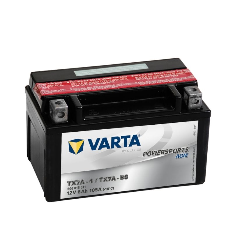 Motobaterie Varta Powersports AGM TX7A-BS 12V 6Ah Varta
