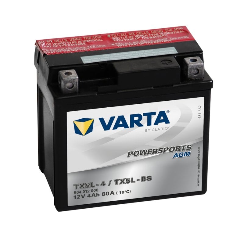 Motobaterie Varta Powersports AGM TX5L-BS 12V 4Ah Varta