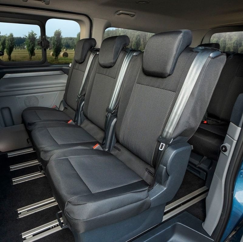 Přesné autopotahy  VW Transporter T7 2024- (1+1+1