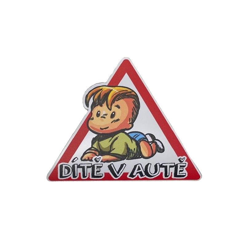 Magnetka dítě v autě (chlapeček) Czech republic