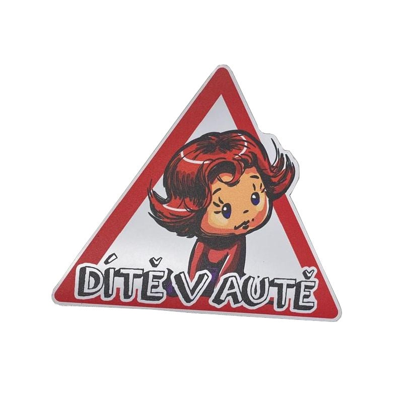 Magnetka dítě v autě (holčička) Czech republic