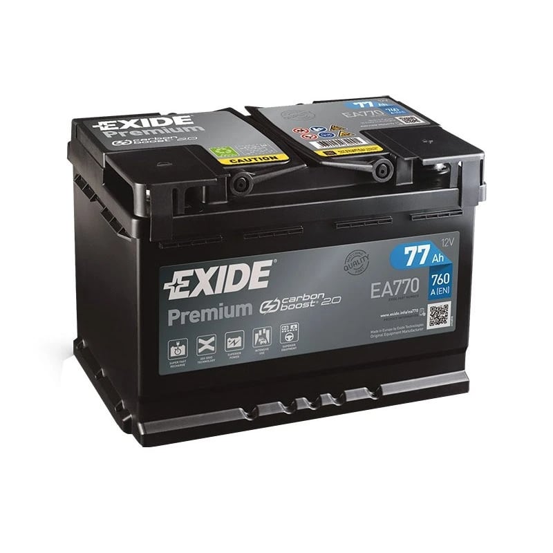 Autobaterie Exide Premium Carbon 77Ah