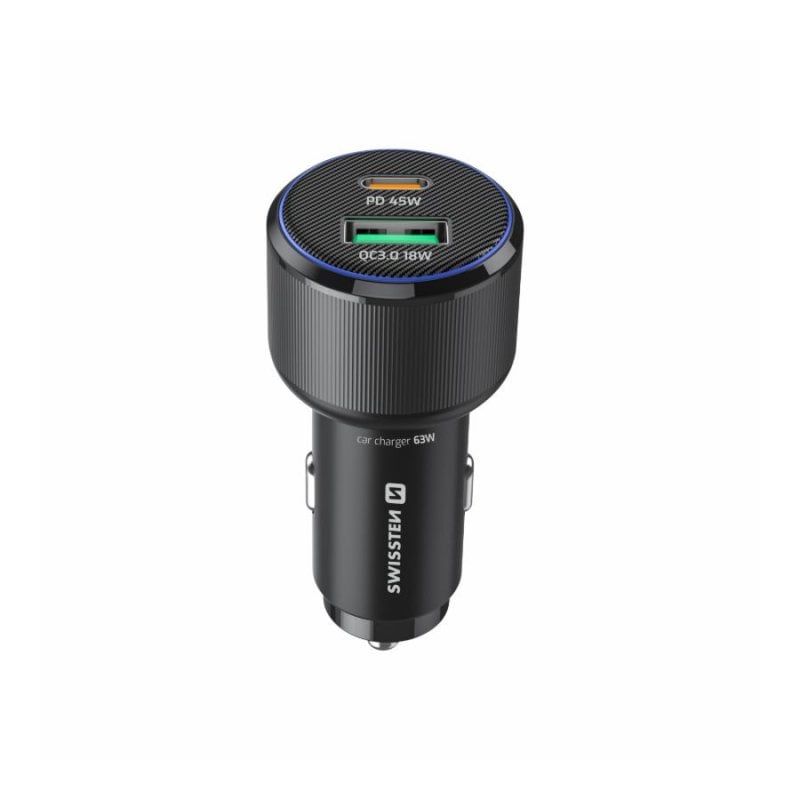 USB adaptér 1x + 1x USB-C (63W) Swissten